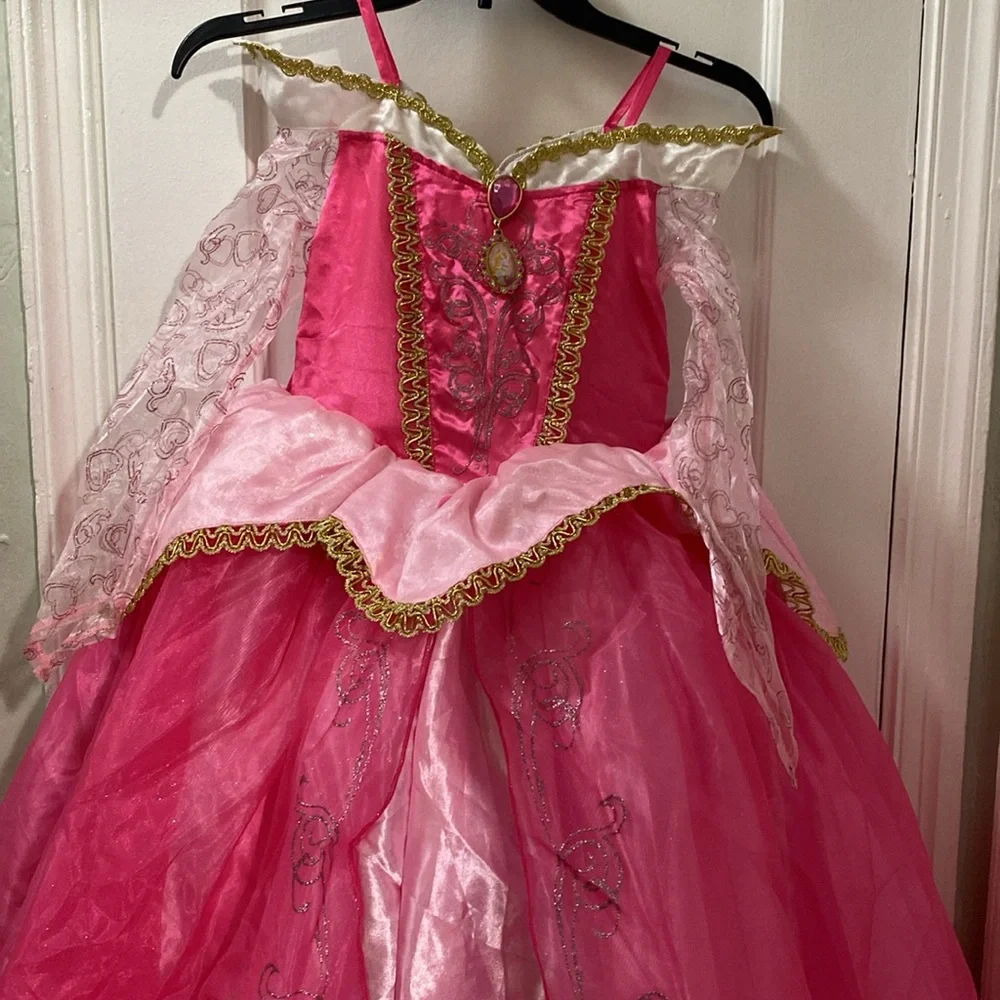 Disney Princess Aurora Sleeping Beauty Costume Dress Up Gown Pink Size Small 5/6